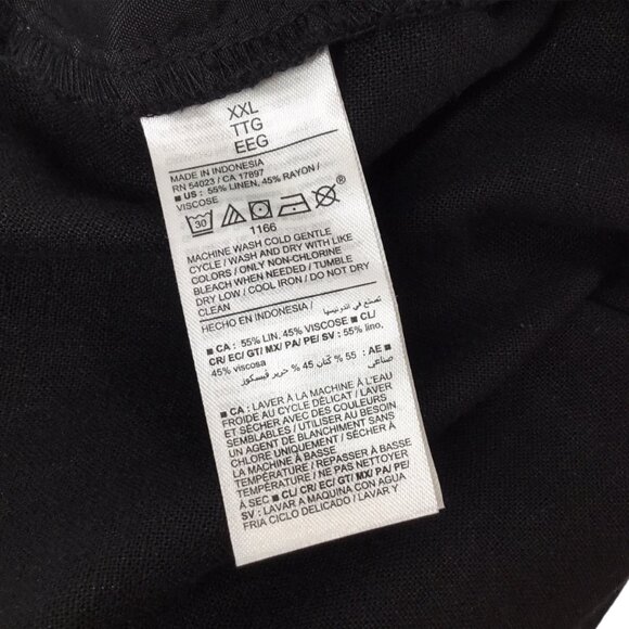 Linen Blend Shorts NWT Old Navy Taylor Extra High Rise Black Adj Waist XXL - Picture 6 of 7